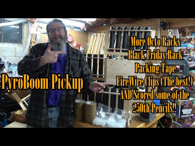 PyroBoom Octo Racks, Firewire Clips, tape, and yes, an UNSPACED Rack too... I can explain!!