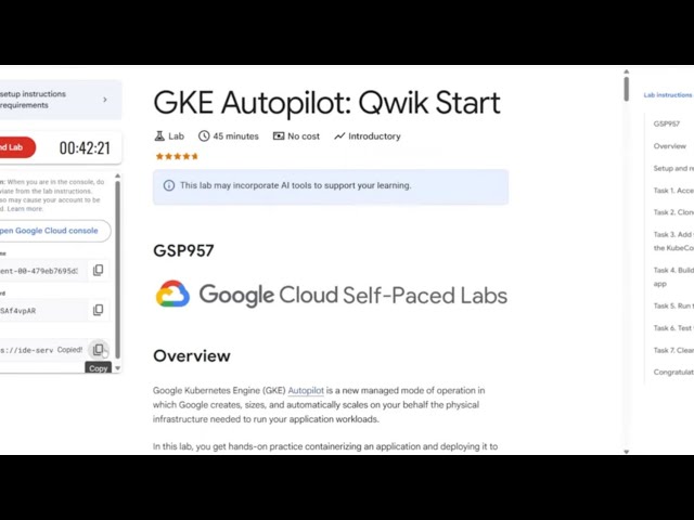 GKE Autopilot: Qwik Start #qwiklabs #arcade #GSP957