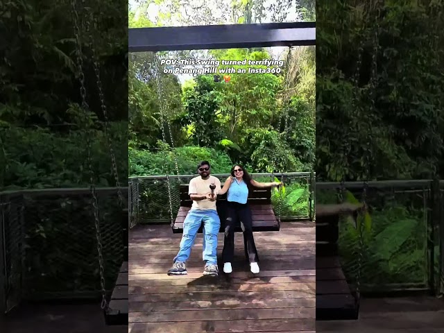 Insta360 X3 Turns a Swing Into Cinema 🎥 #insta360x3 #penanghill #malaysiatravel
