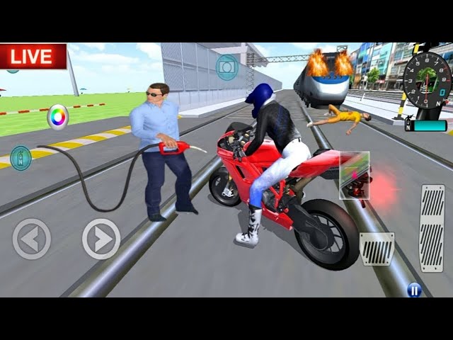 🎁✅3D Driving Class Simulator Bullet Train Vs Motorbike - Bike Driving Game - Android Gameplay