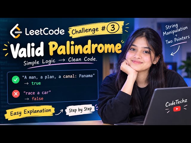 LeetCode Valid Palindrome Explained Simply | Easy Python Solution | LeetCode Challenge
