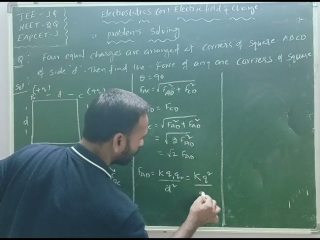 Electric field and change problem solving method #jee mains #neet   thumbnail add 