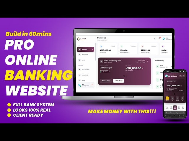 How to Build an Online Banking Website (Full Tutorial 2026) | Full PHP Script Tutorial