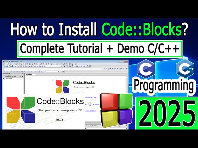 How to install Code::Blocks on Windows 10/11 [ 2025 Update ] MinGW GCC Compiler for C C++ Program