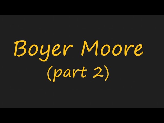 شرح Boyer Moore (good suffix rule)