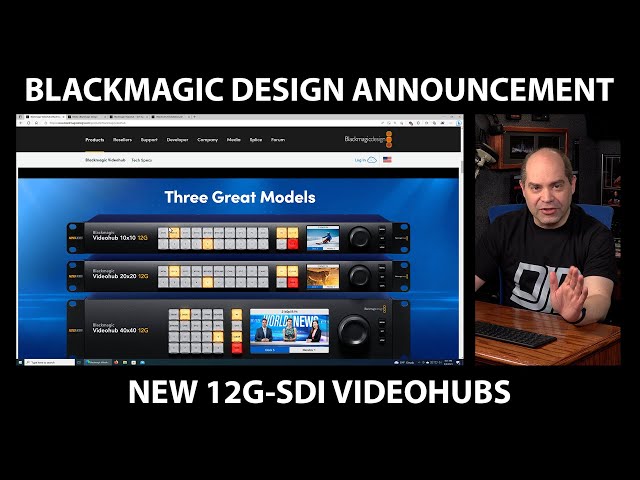 New 12G-SDI Videohubs from Blackmagic Design