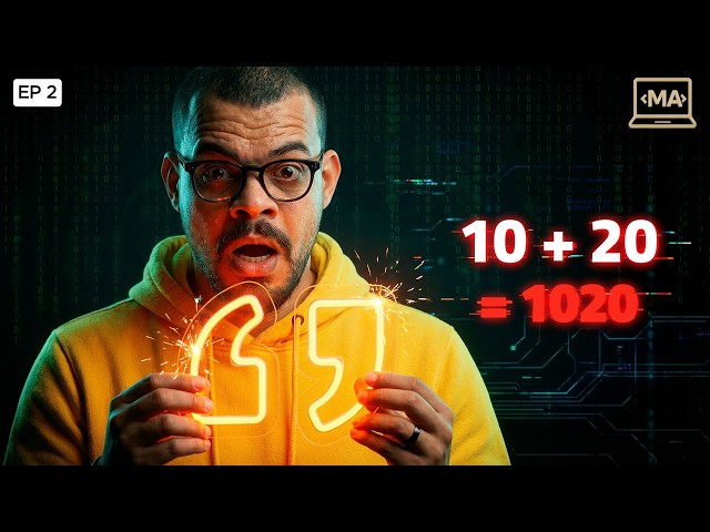 ليه 10 + 20 طلعت 1020؟ سر البيانات في بايثون! (البرمجة ببساطة - حلقة 2)