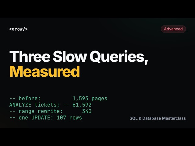 SQL Anti-Patterns in PostgreSQL: Three Slow Queries Taken from Plan to Fix, Measured