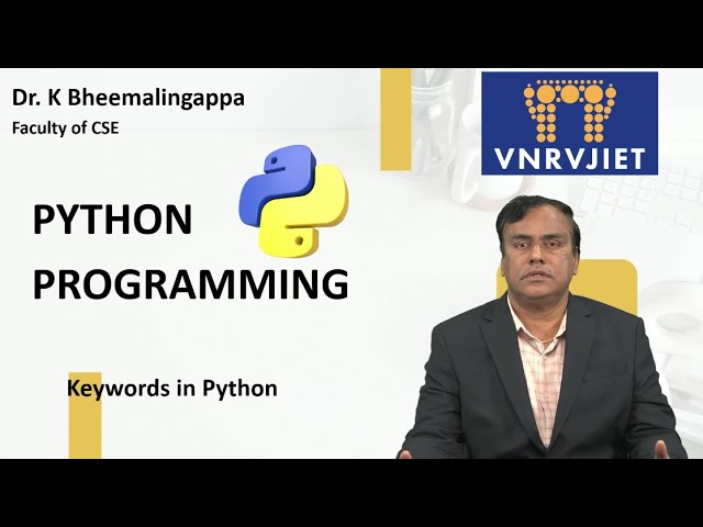 Keywords in Python by Dr. K Bheemalingappa