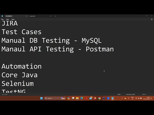 Selenium Mr Vamshi Mohan Day1