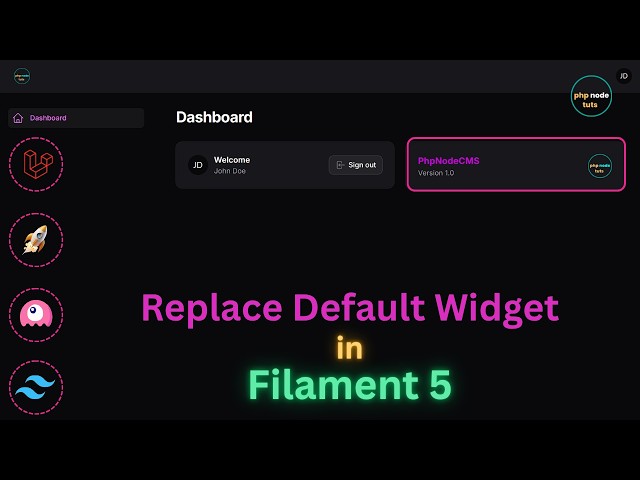 ✨Replace Filament's Default Widget with Your Own Branded Widget | Filament 5 | Laravel 13