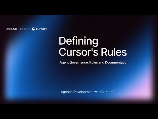 Defining Cursor's Rules