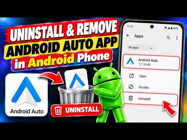 How to Uninstall & Remove Android Auto App in Android Phone Tutorial