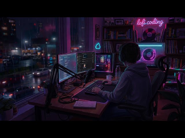 Midnight Coding Session 🌃 | Lofi Music & AI Animation