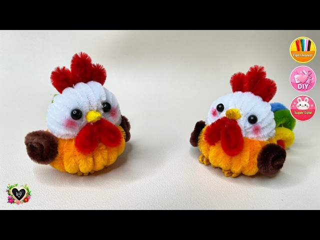DIY Chubby Mini Chick With Pipe Cleaner 🐥 Easy Pipe Cleaner Craft