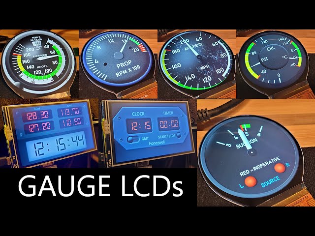 Round and Small LCDs for Flight Simulator, X-Plane and Prepar3D