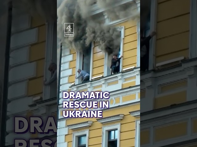 Dramatic rescue in Ukraine #Russia #Ukraine #Kyiv