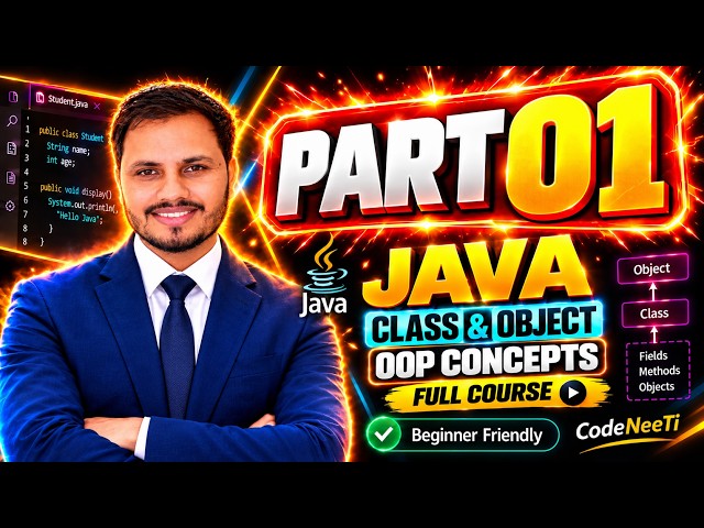 Class and Object in Java | OOPs Masterclass: Classes, Objects & Methods | #java | #coding