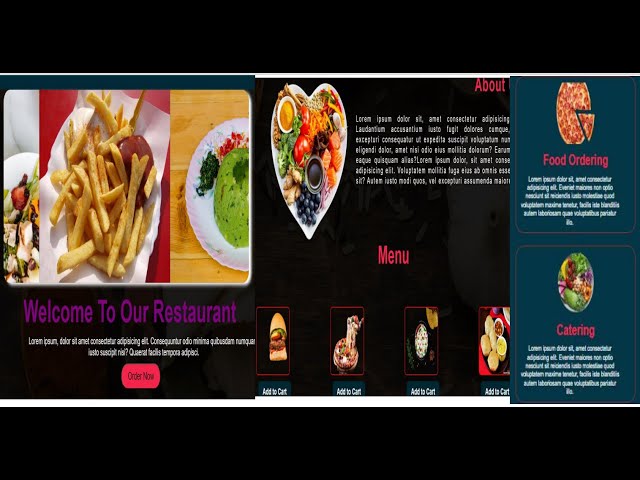 Make A Simple Responsive  Restaurant Website Using HTML,CSS and JS