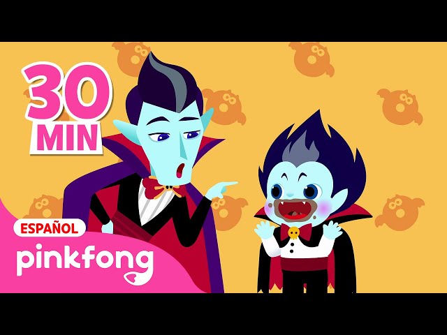 Bebé Vampiro🧛🏻‍♂️ Sí, Papá🎃 y Más Canciones de #Halloween para Niños | Pinkfong en español
