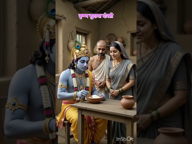 Bhai bandh bhai bandh ma ghano fer che// krishna sudama dosti#aiart#aivideo#shortsfeed🙏