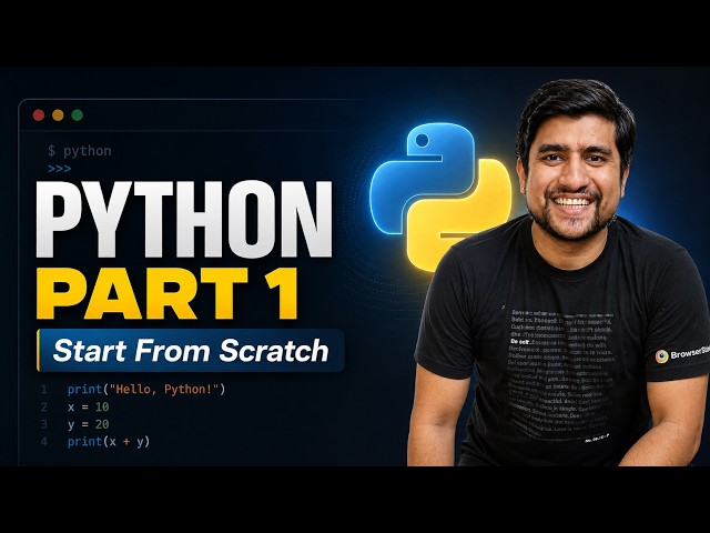 Python for Beginners | Learn Python from Scratch | Part 1