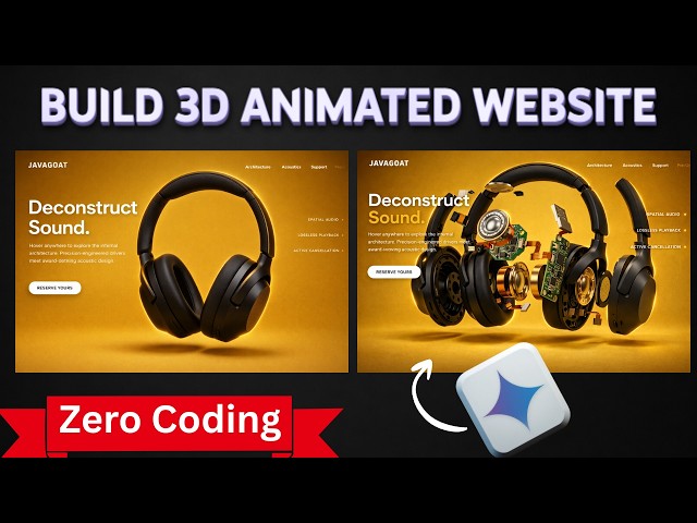 Build $1000 AI 3D Website in Minutes (Google Flow and Gemini Full Tutorial)