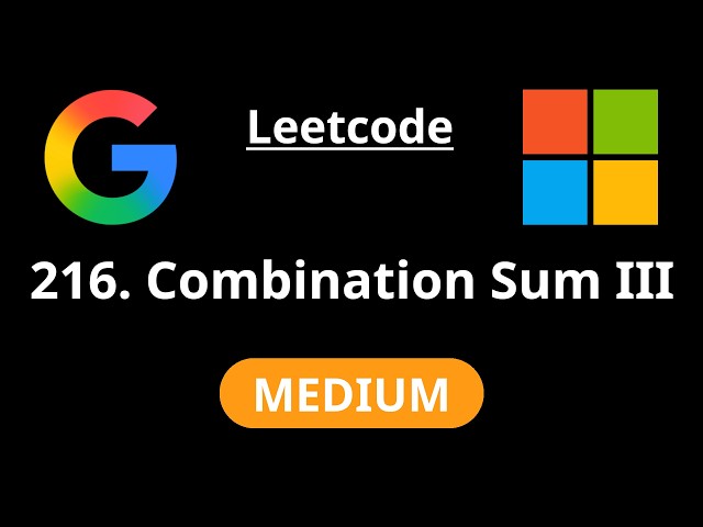 Combination Sum III - Leetcode 216 - Road to FAANG #241