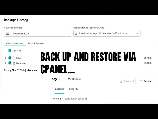 How To Backup And Restore Wordpress From Cpanel
