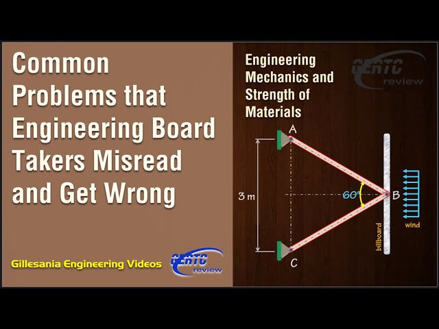 Common Problems that Engineering Board Takers Misread and Get Wrong (Mechanics, Strength)