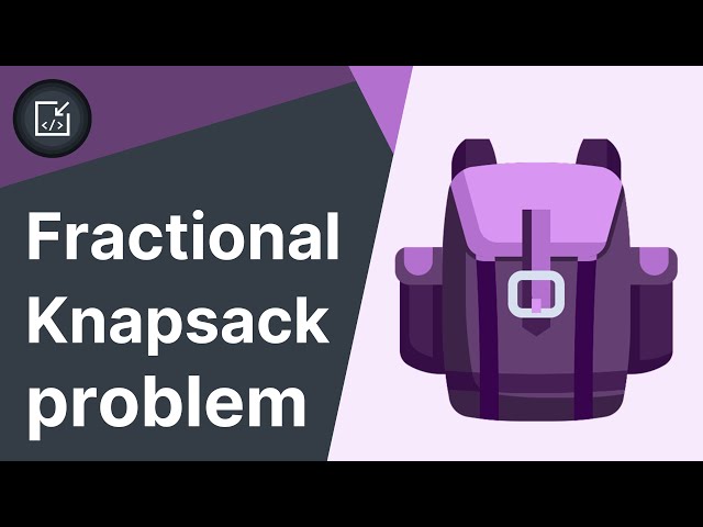 Fractional knapsack problem - Inside code
