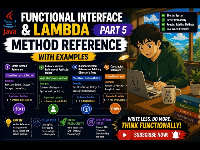 Method References in Java 8 Explained | Functional Programming | Replace Lambdas with Cleaner Code