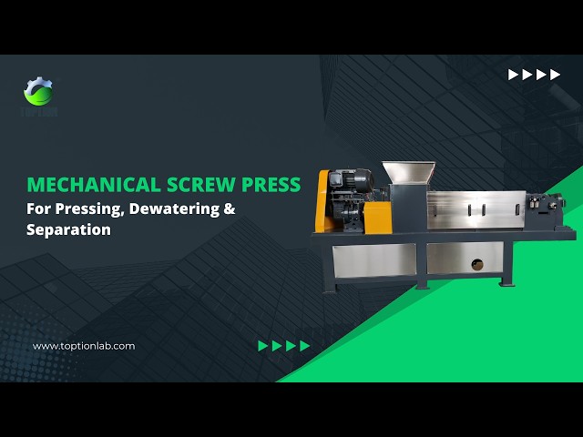 Mechanical Screw Press for Continuous Material Processing