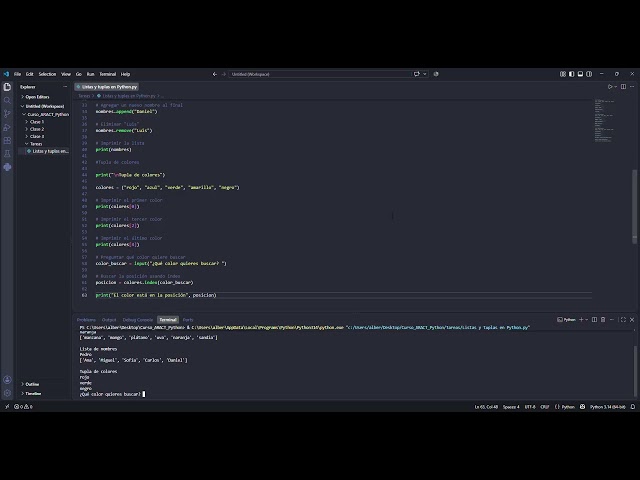 Listas y tuplas en Python • Tarea 2 • Clase 2 · Python