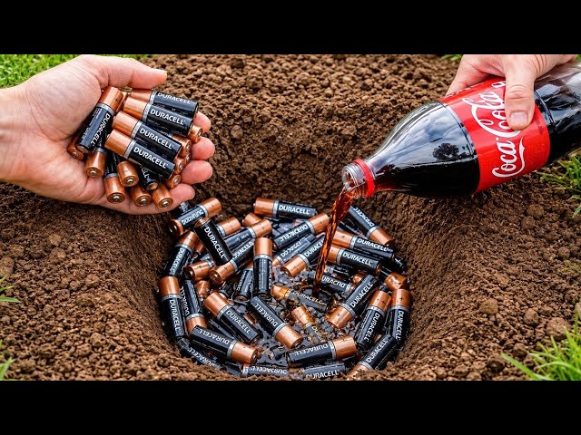 Mix Coca-Cola and batteries in a hole and see what happens!Millions of people don’t know this secret