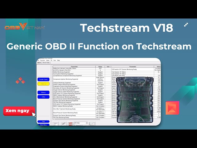 Generic OBD II Function on Techstream V18