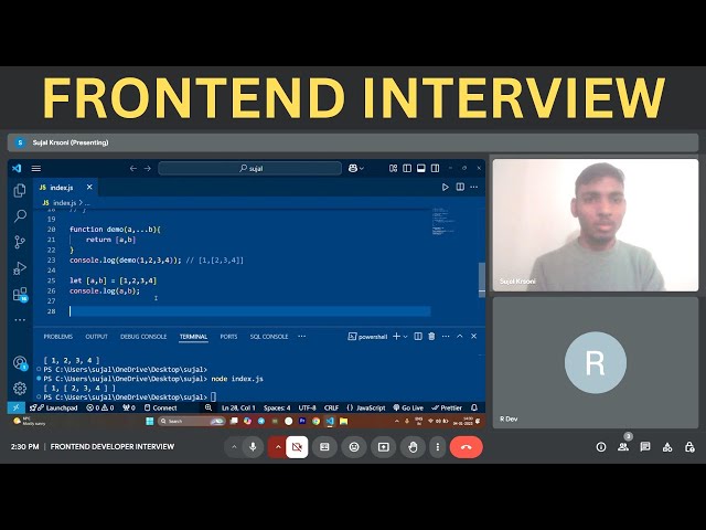 𝐅𝐑𝐄𝐒𝐇𝐄𝐑'𝐒 𝐅𝐫𝐨𝐧𝐭 𝐄𝐧𝐝 𝐃𝐞𝐯𝐞𝐥𝐨𝐩𝐞𝐫 𝐈𝐧𝐭𝐞𝐫𝐯𝐢𝐞𝐰 𝐍𝐨 - 𝟑𝟕 |  𝐉𝐚𝐯𝐚𝐬𝐜𝐫𝐢𝐩𝐭, 𝐑𝐞𝐚𝐜𝐭𝐉𝐒, 𝐇𝐓𝐌𝐋, 𝐂𝐒𝐒