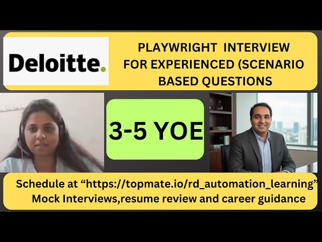 Playwright Automation Interview for Testers | QA Automation Interview | Playwright Tutorial