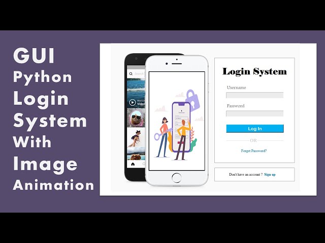 How to Create Login System in Python | Animated Image Effect