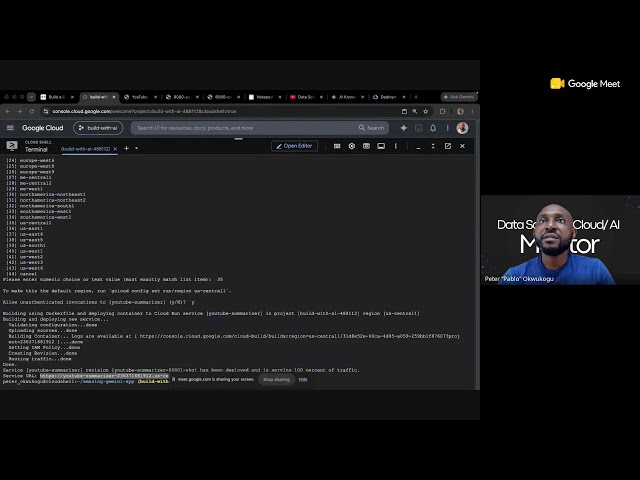 Data Science-AI-Cloud Sundays: Build a Gemini-Powered YouTube Summarizer