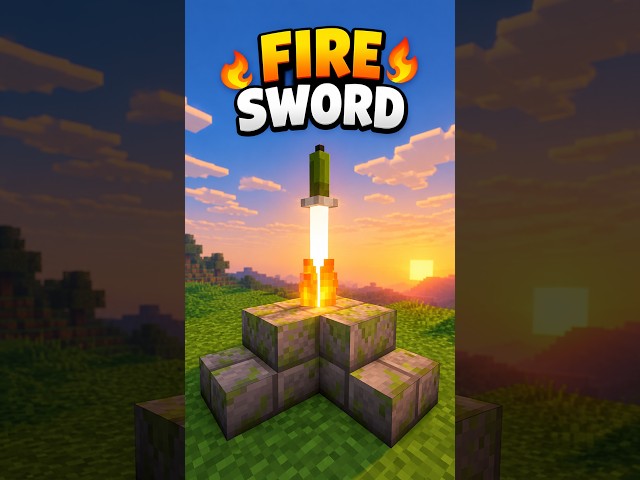 Minecraft Fire sword Build tutorial | #minecraft #shorts