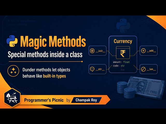 Python Magic Methods Tutorial | Building a Currency Class in OOP Python  | | __init__ and __str__