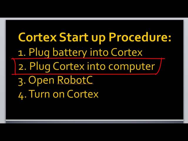 VEX Cortex Start Up