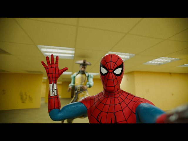 Captain Clark & Spider-Man: Friendship in the Backrooms (Found Footage)!!! #backrooms #3d #animation