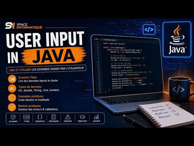 User Input in JAVA | Java Programming Tutorial for Beginners | Space Informatique