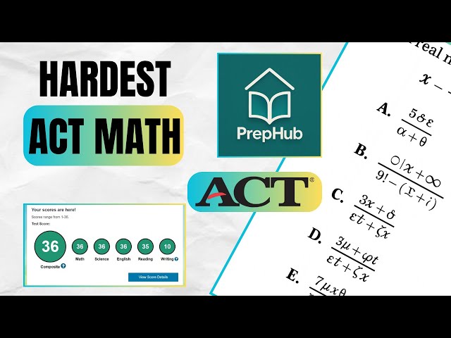[SEPTEMBER ACT] The Hardest NEW ACT Math Questions You NEED To Know