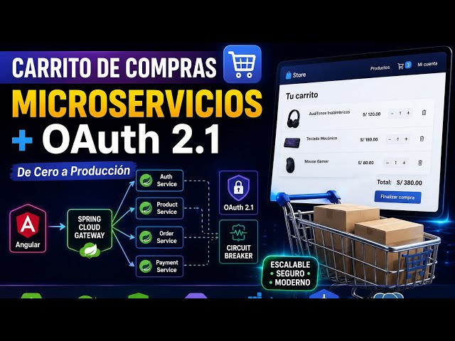 🚀 Shopping Cart with Angular + Microservices | OAuth 2.1, Spring Gateway, Docker, and Kubernetes