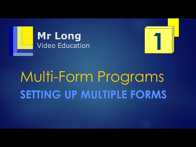 Multiple Forms in Delphi Part 1 - Setting up multiple forms