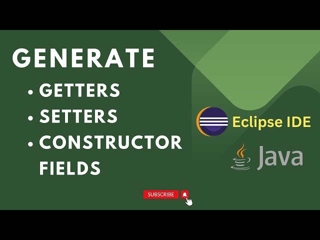 Generate Getter + Setter + Constructor Field in less than a minute | Eclipse Shortcuts #java