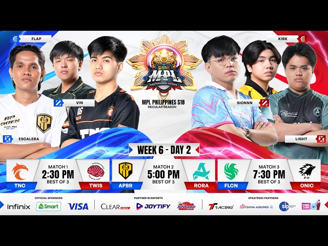 🔴 LIVE | MPL PH S18 | FILIPINO - Week 6 Day 2